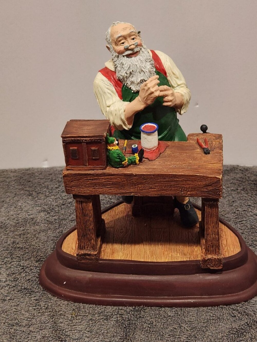 Norman Rockwell Danbury Mint Santa’s Workshop Figurine 1994 w/ Box